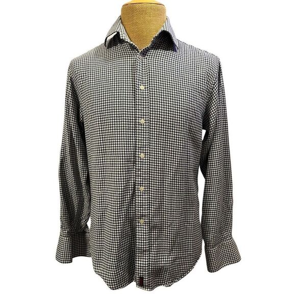 Ted Baker Endurance Men's Long Sleeve Dress‎ Shirt Blue White Size 16 - 40.5 - Picture 1 of 4